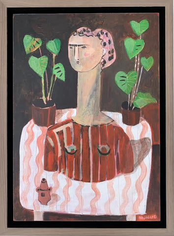 Bust on Zig Zag Table Cloth | ART 5 Gallery